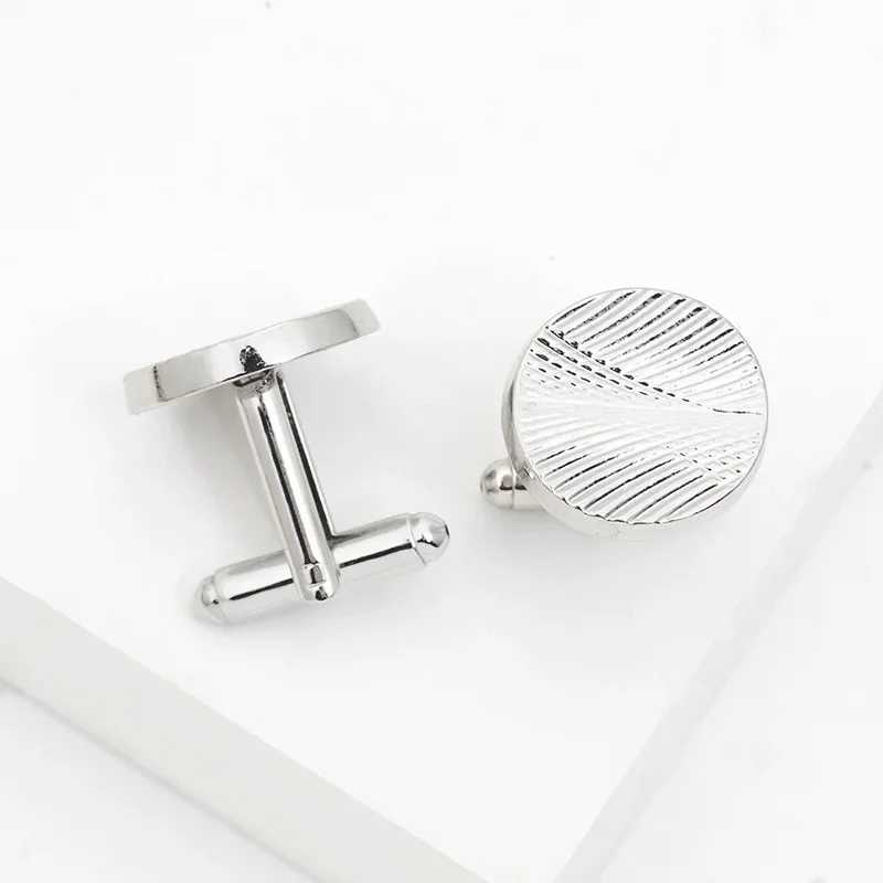 1Pair French Lines Geometry Cufflinks Trendy Mens Business Banquet Suit Shirt Cuffs Buttons Party Wedding Cuff Links Gifts 2025 XJ250614