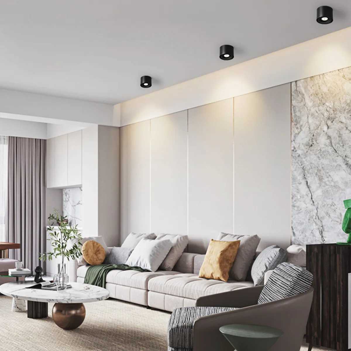 Dimmable LED downlight Ceiling light Surface mounted AC 7W 10W 12W Indoor white/black ceiling light Rotatable COB spot light XJ2500613