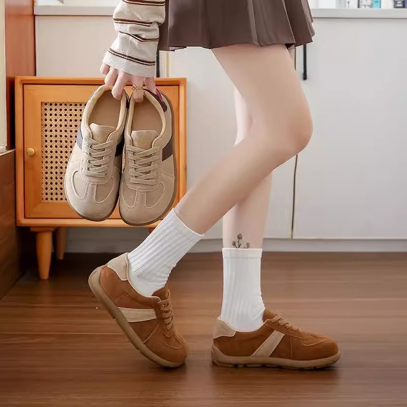 Ddmysports Autumn New Breathable Soft Sole German Training Fashion Versatile Comfortable Round Toe Casual Shoes For Women Outdoor Shoes