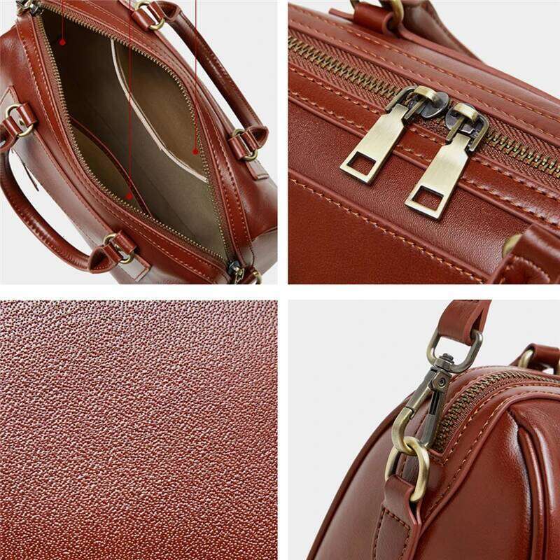 Toptrends Vogue Boston Genuine Leather Handbags For Women 2025 Designer Top Handle Pillow Ladies Shoulder Crossbody Bags