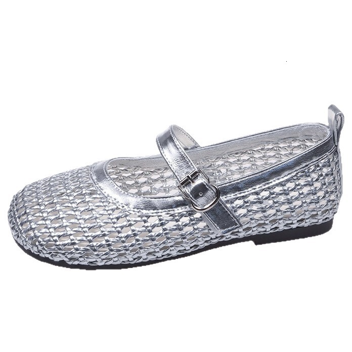 Ddmyoutdoor French Mary Jane For Women Summer New Fairy Style Versatile Breathable Hollow Strap Single Shoes Outdoor Shoes