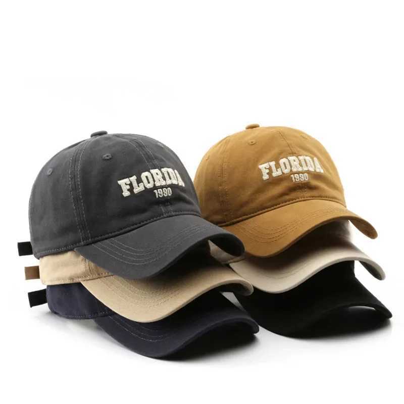 Retro Classic Baseball Cap for Women and Men Spring Autumn Washed Cotton Letter Embroidered Cap Male Female Outdoor Travel Sunscreen Hat W250614
