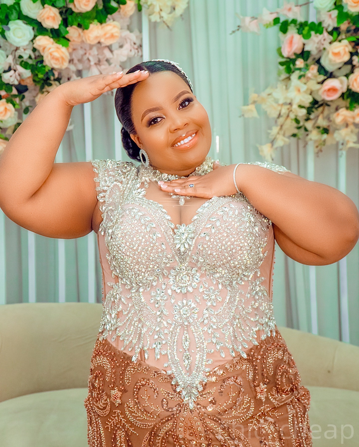 Brown Mermaid Prom Dresses 2025 Lace Crystals Illusion Full Sleeves Evening Formal Party Second Birthday Engagement Gowns Plus Size Dress For Special 