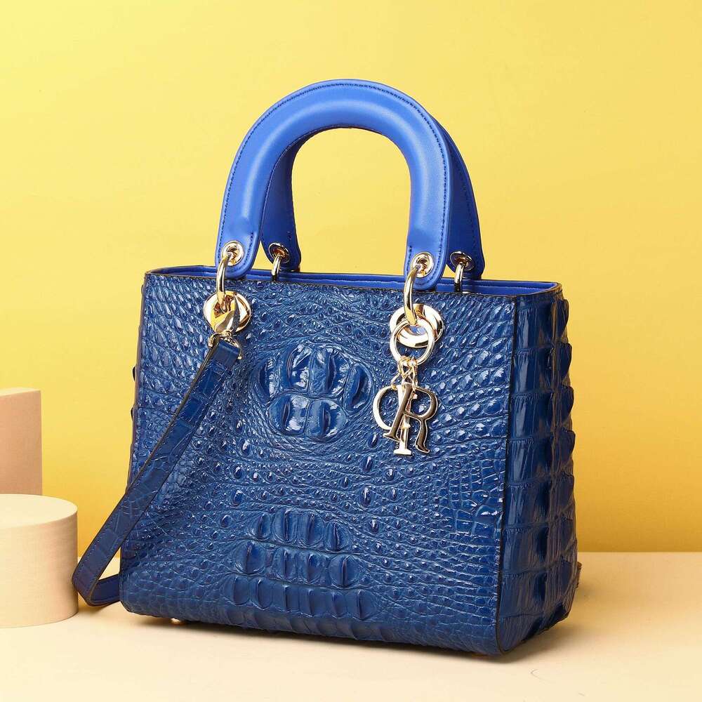 Bone Princess Crocodile Pattern Diana Classic Fashion Handbag Shoulder Crossbody High-end Women's Bag