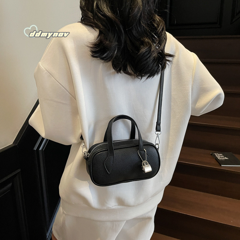 Korean Style INS Handheld Bowling Ball for Women 2025 New Summer Versatile Crossbody Commuter Small Square Bag ddmynov