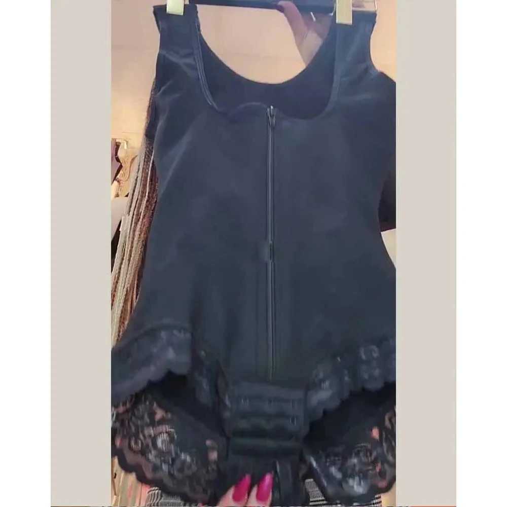 Double Control Body Shaper Belts For Women Remove The Belly Buckle Zipper Triangular Connector Colombian Girdles XJ250614