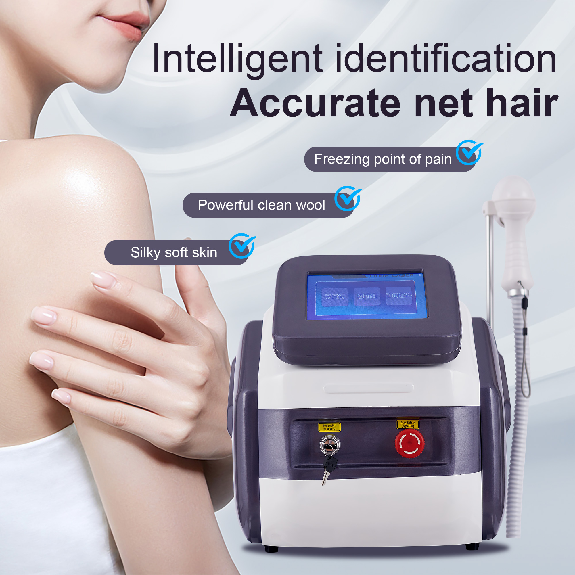 2025 3 wavelength Professional 755nm 808nm 1064 nmMachine Portable Beauty Equipment New Painless Device Permanent Diode Laser Hair Remo