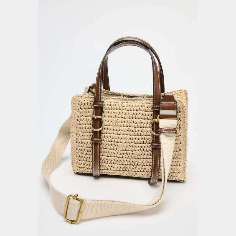 WOVEN TOTE BAG Fashionable Tote Bag, Small Crossbody Purses Summer Women's Straw Handbags Design For Everyday Style