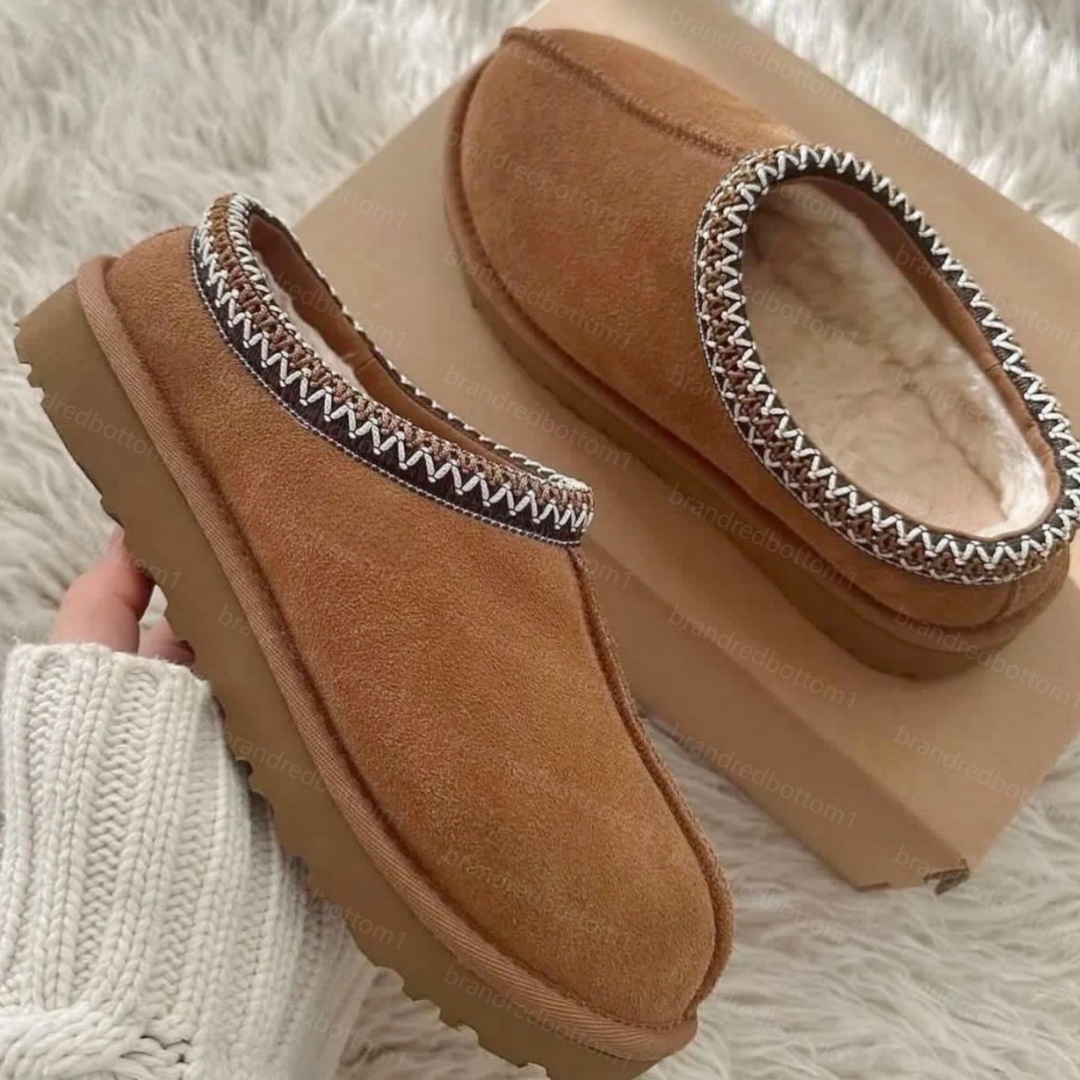 Femmes de glissade Tazz Tazman Tasman Fur Classic Mustard Seed Sand Sand Ultra Mini Platform Boot Slip-On Les Petites en daim Sceau de laine d'hi