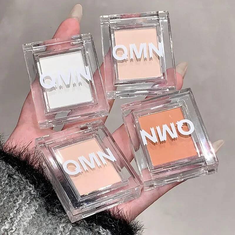 Matte White Nude Apricot Eyeshadow Makeup Lasting Fine Powder Face Highlight Silkworm Brightening Monochrome Eye Shadow Palette