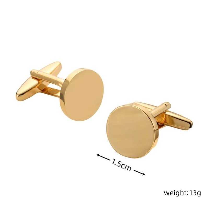 New Mens French shirt cufflinks copper material smooth round cufflinks fashion clothing accessories wholesale XJ250614