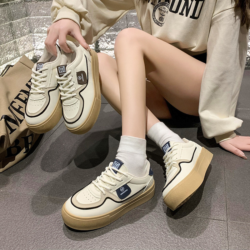 Ddmysports Platform Training For Women New Spring And Autumn Thick Soled White Agan Shoes Casual Sports Sneakers Outdoor Shoes