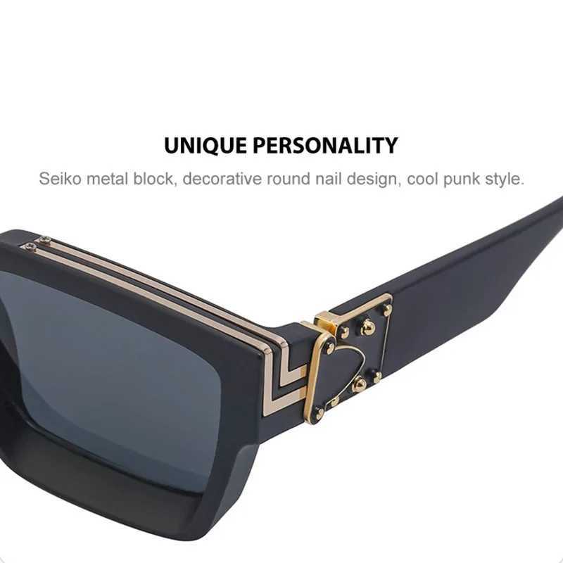 Retro Millionaire Sunglasses For Men Luxury New Square Sunglasses Women Trendy Vintage Luxe Fashion Glasses Mens Sunglasses Z250614