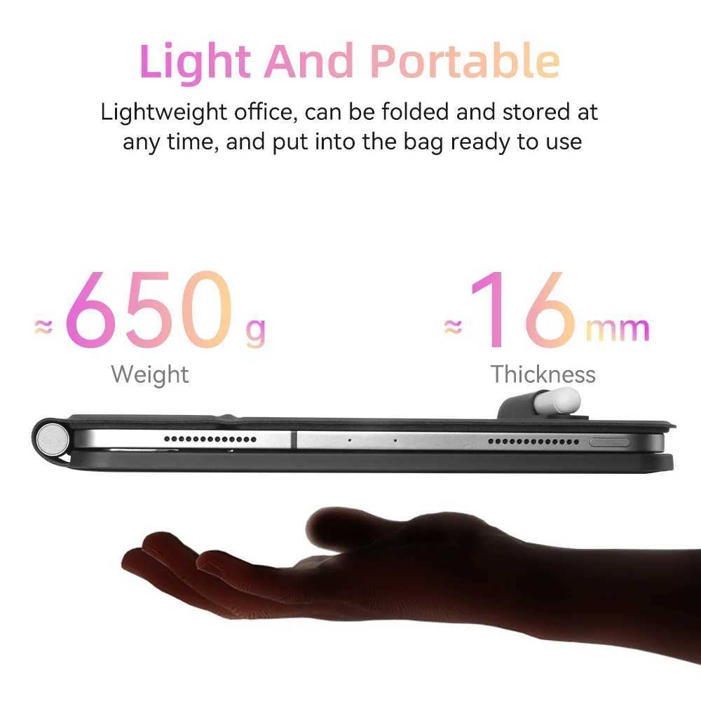 2025 Magic Keyboard Case for iPad Pro 11 M4 iPad Air 4/5/6 10th Generation 12.9 13 Smart Bluetooth Multi-Touch Trackpad Keyboard X250614