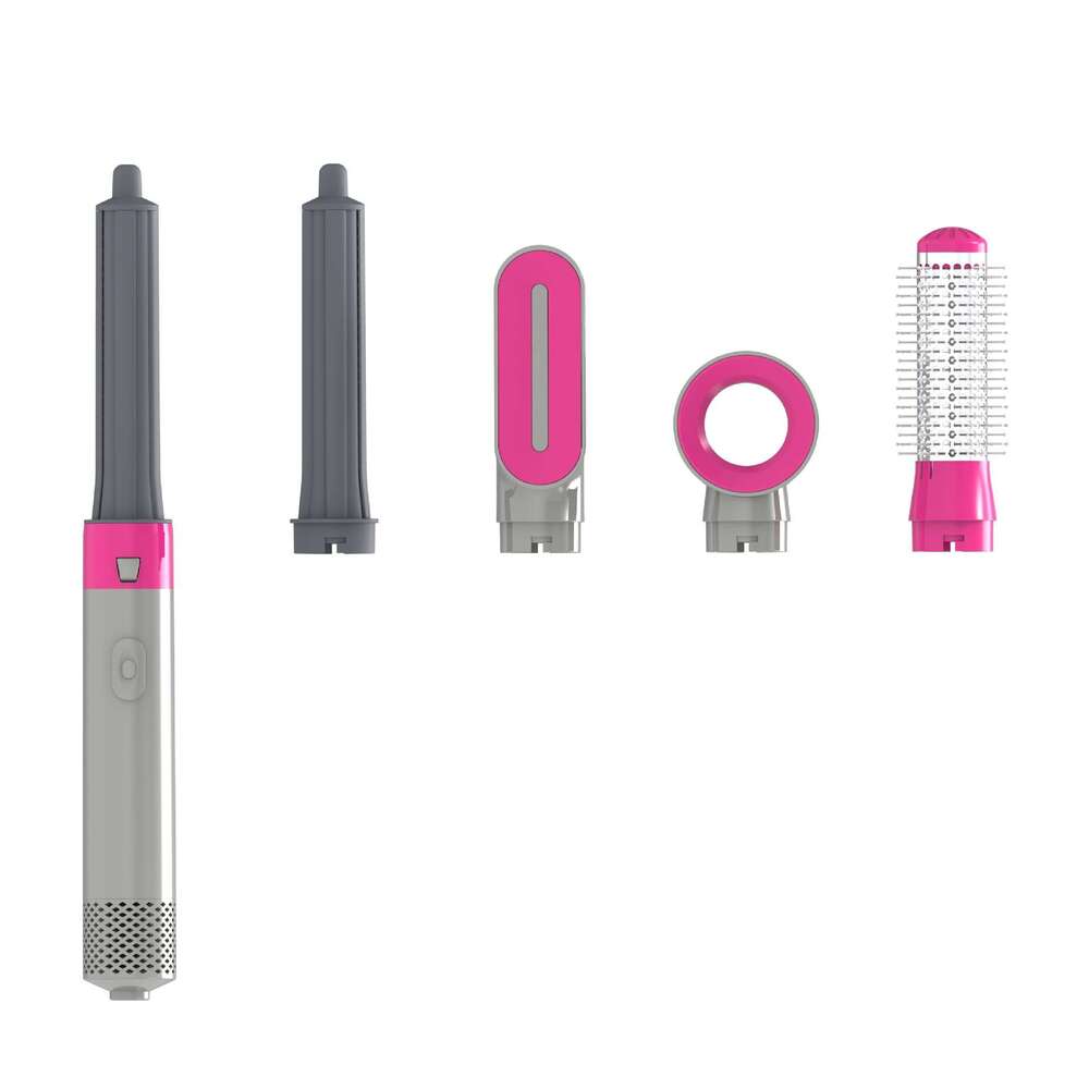 Styling Negative Ion Electric Hair Dryer 5-in-1 Hot Air Comb Automatic Iron Dual-use for Curling and Straightening