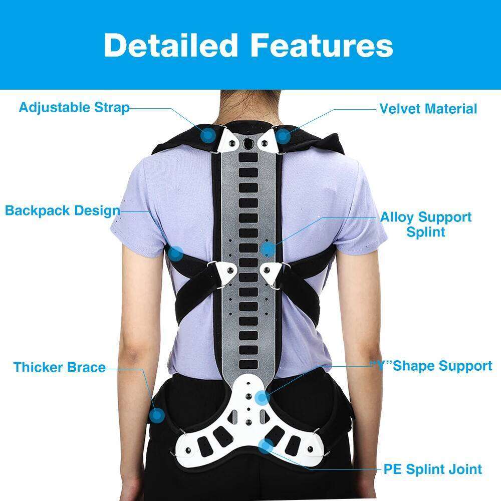 Bad Posture Corrector Back Orthosis Adjust Shoulder Waist Lumbar Spine Support Aluminum Plate Humpback Correction Belt