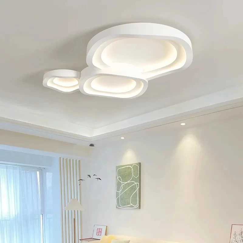 Modern LED Ceiling Light Bedroom Study Ceiling Lamp Minimalist Creativity Round White Art Design Home Decor Lighting Fixture XJ2500613