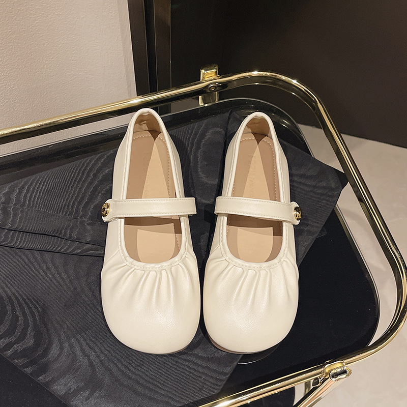 Ddmysports Flat Mary Jane Shoes For Women New Autumn French Style Gentle Evening Breeze Match With Skirts Shallow Soft Sole Loafers Outdoor Shoes