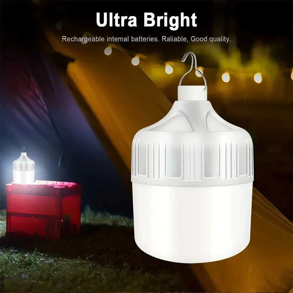Portable Camping Light USB Rechargeable LED Bulb Emergency Lighting Flashlight Lights Outdoor Picnics Hanging Tent Light W250613