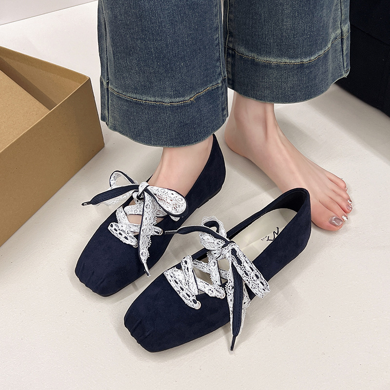 Ddmyoutdoor Korean Style Shallow Mouth Ballet Flats Women S Soft Sole Early Spring French Mary Jane Shoes With Hidden Wedge Outdoor Shoes