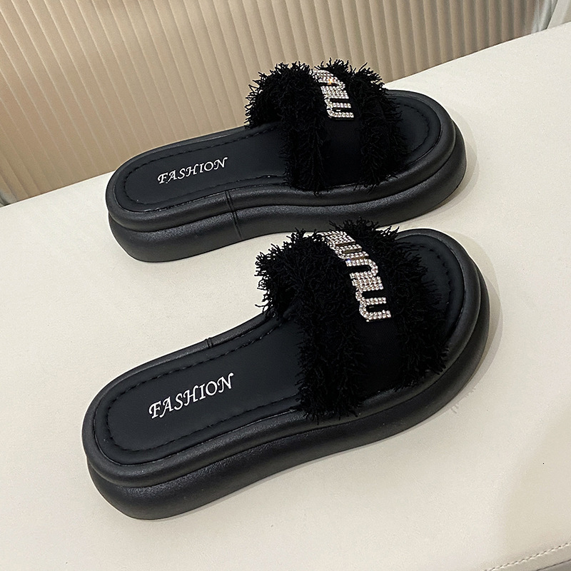 Ddmyoutdoor French Style Thick Soled For Women Outdoor Wear Summer New Casual Versatile Beach One Strap Sandals Outdoor Shoes