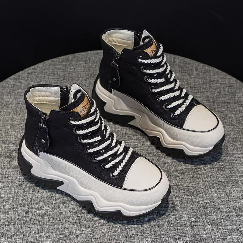 Ddmysports Dad Sneakers For Women Autumn Winter New Niche High Top S Thick Soled Casual Versatile Sports Shoes Outdoor Shoes