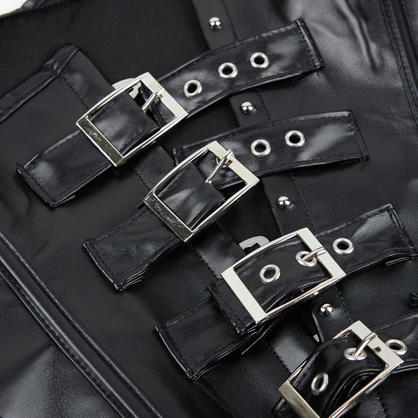 Fashion Womens Leather Corset Bustier Waist Sexy Waist Cincher for Body Shaping Gothic Bondage Lingerie XJ250614