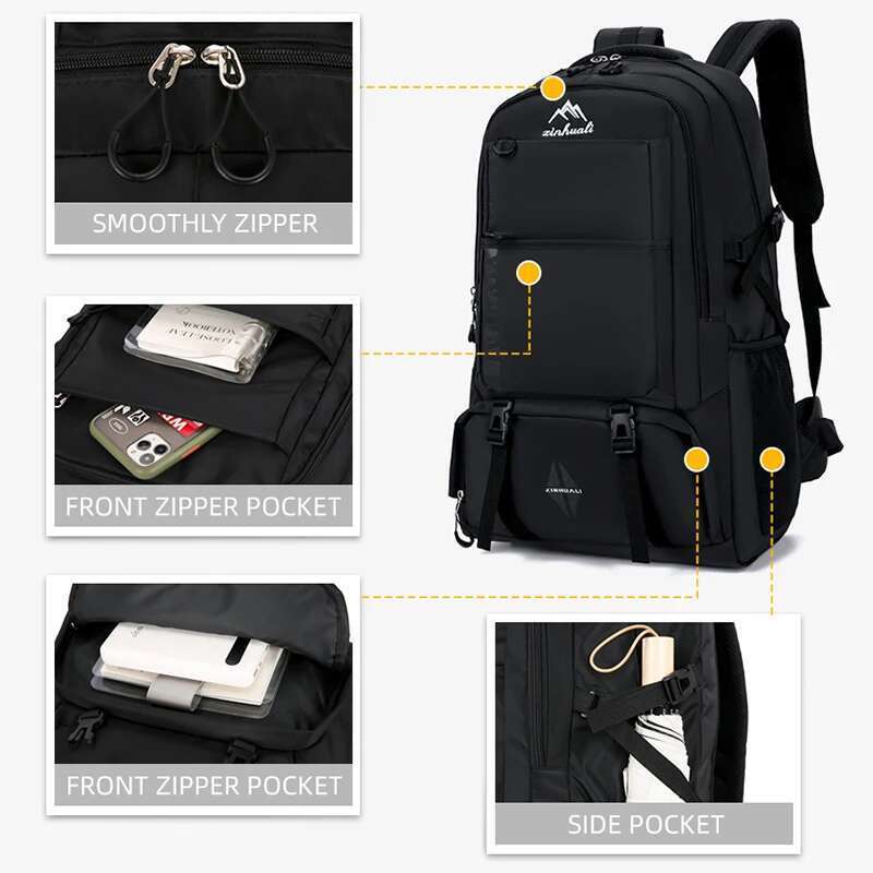 60L Backpacks Men Business Laptop Pack Large Capacity 15.6 Inch Computer Travel Commuting Daypack College Student Bag