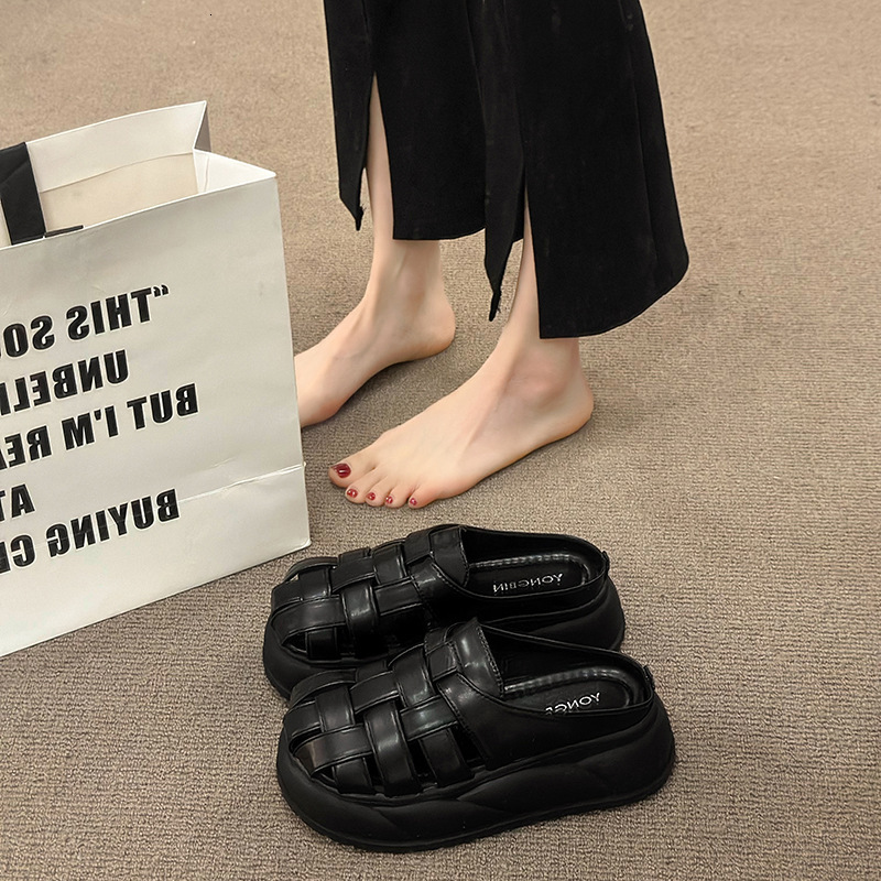 Ddmyoutdoor Women S Closed Toe Sandals Summer New Slip On Roman Shoes For Outdoor Wear Dress Matching Beach Slippers Outdoor Shoes