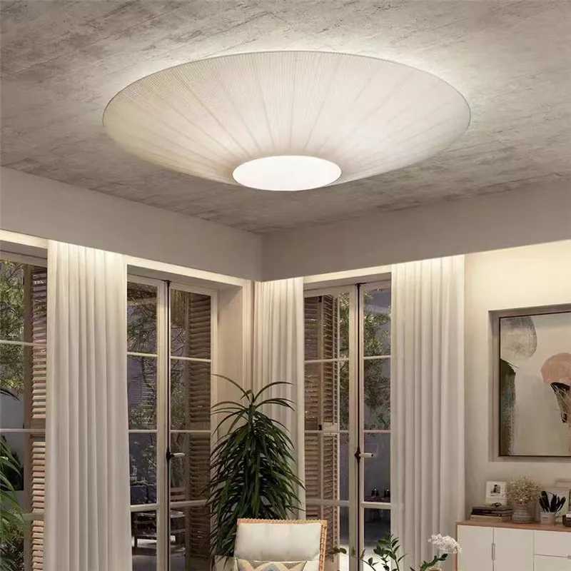 Siam ceiling light simple round white fabric planted lamp foyer creative flying saucer light restaurants hotel lobby lightingXJ2500613
