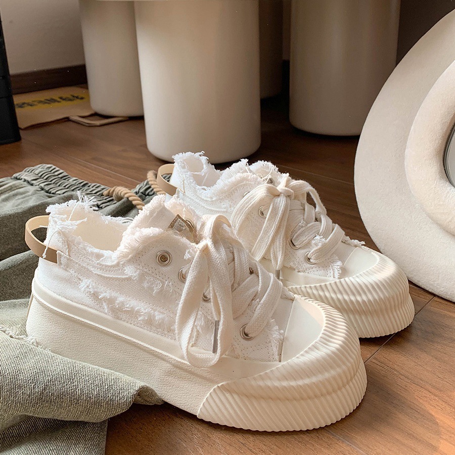 Ddmysports Campus Niche Design Canvas New Spring White Ins Trend Versatile Sneakers Women Casual Shoes Outdoor Shoes