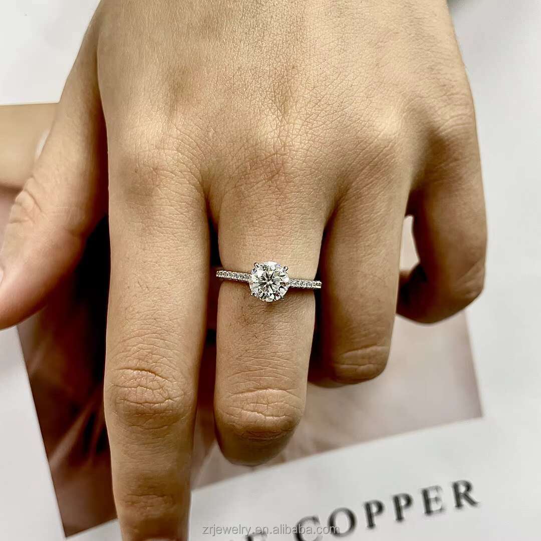 VVS 14K Solid Gold E Color Lab Grown Diamond Engagement Ring Jewelry White Gold IGI Women 1ct Engagement Ring