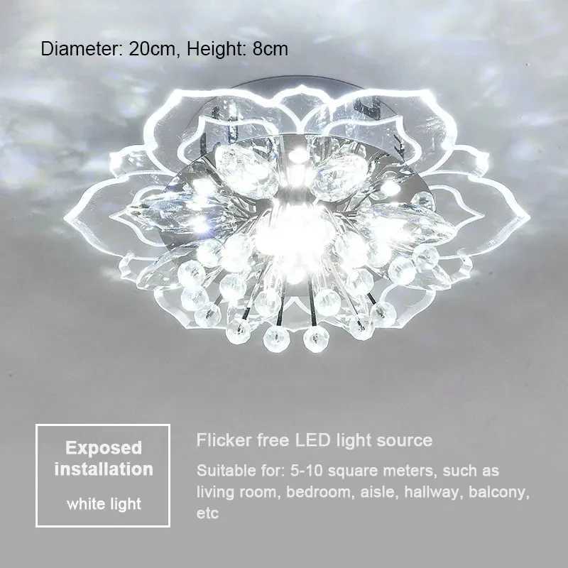 20cm LED Crystal Ceiling Light Modern Flower Shape Ceiling Lamp Hallway Living Room Lamp Bedroom Kitchen Corridors Aisle LightXJ2500613