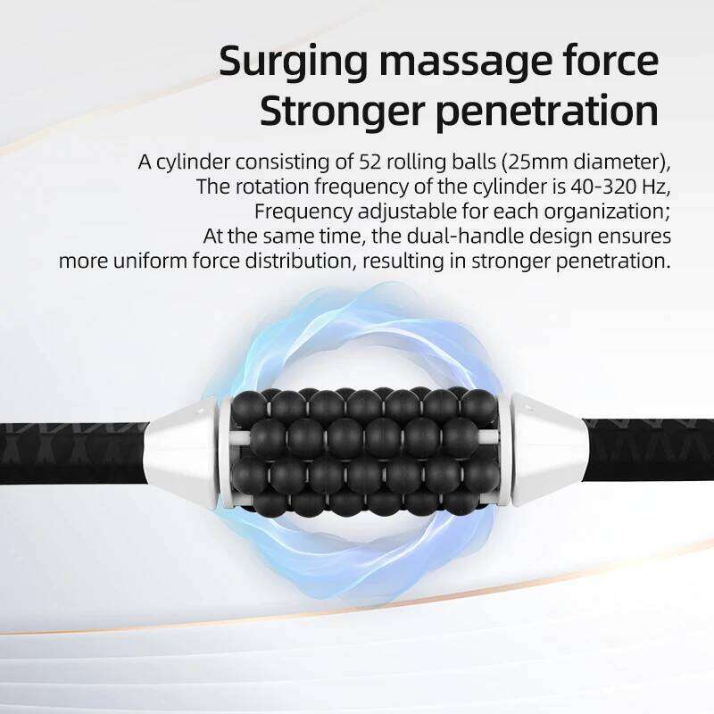 360 Rotating High Frequency Handheld Massage 70W Rechargeable Fascia Roller Hine For Whole Body Anti Cellulite