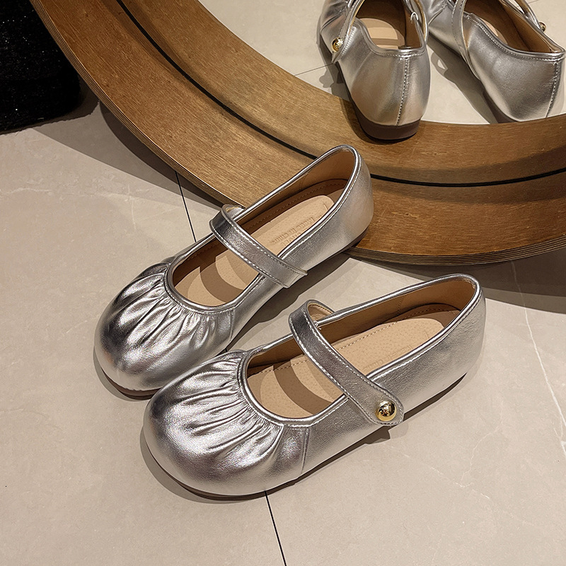 Ddmyoutdoor Flat Mary Jane Shoes For Women New Spring Autumn French Style Gentle With Skirt Shallow Soft Sole Loafers Outdoor Shoes