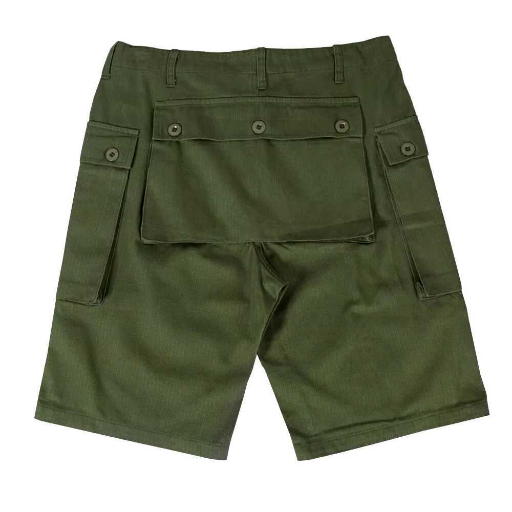 P44 Short Pants HBT Retro WW2 U.S. Training Panties Tactical Running Board Bottom Green Pockets Large WWII WW2 W250614