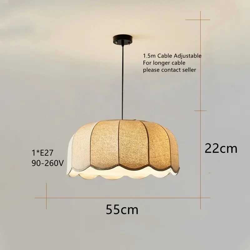 Nordic Fabric Art LED Pendant Lights for Living Dining Room Food Tables Study Bedroom Chandelier Home Decor Lusters Luminaires XJ2500613