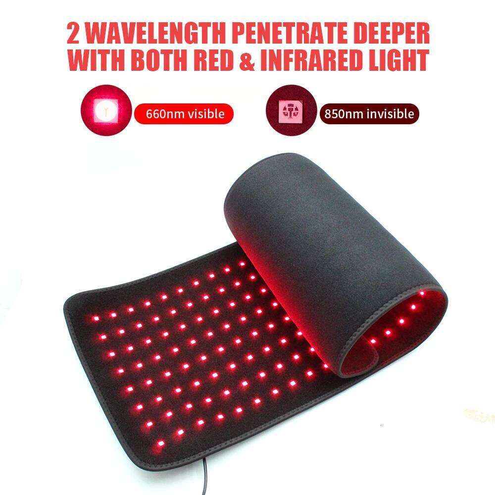 Red Therapy Pad Body 31" X 11" Dual Chip 660Nm 850Nm LED Infrared Light Device For Waist Back Shoulder Muscle Relax
