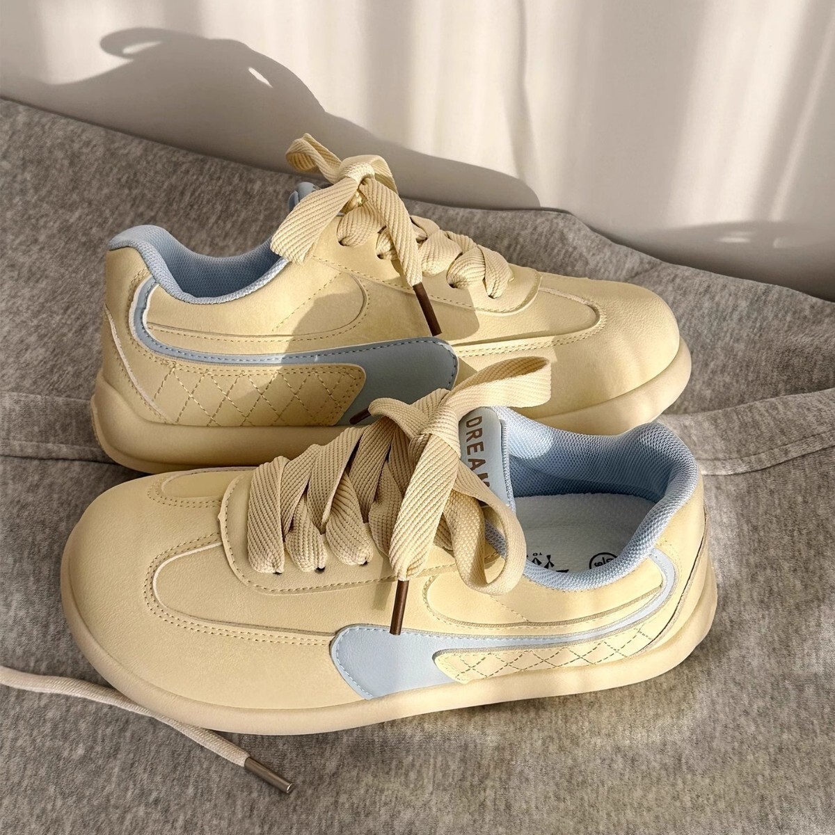 Ddmysports Spring Thick Soled German Training For Women New Versatile Lightweight Sports Casual Sneakers College Style Agan Shoes Outdoor Shoes