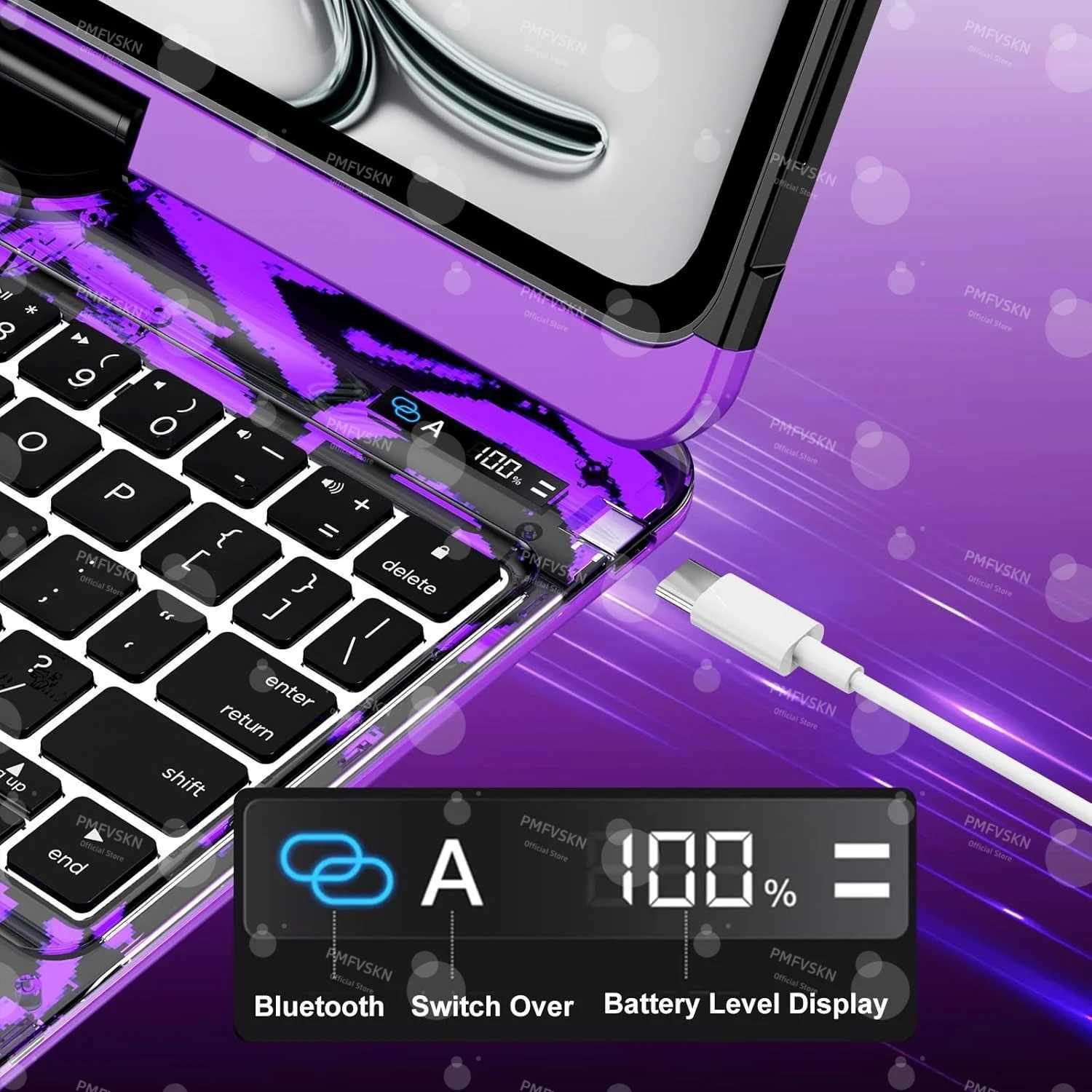 Backlit Magic Keyboard Case For iPad Pro 11 12.9 2018-2022 13 M4 2024 10th Gen 11th A16 iPad Air 5 4 6 7th Multi-Touch Trackpad X250614