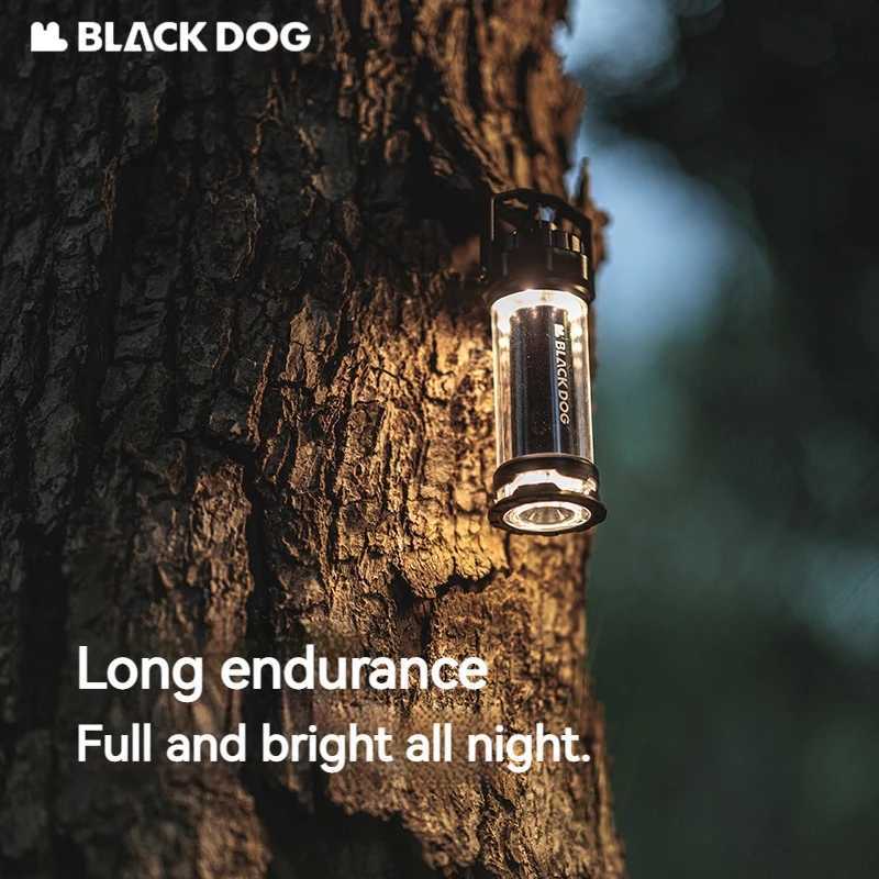 Naturehike BLACKDOG Camping Light USB Rechargeable Lamp 107g Holder 18650 Waterproof IPX4 Flashlight Lantern Outdoor Emergency W250613
