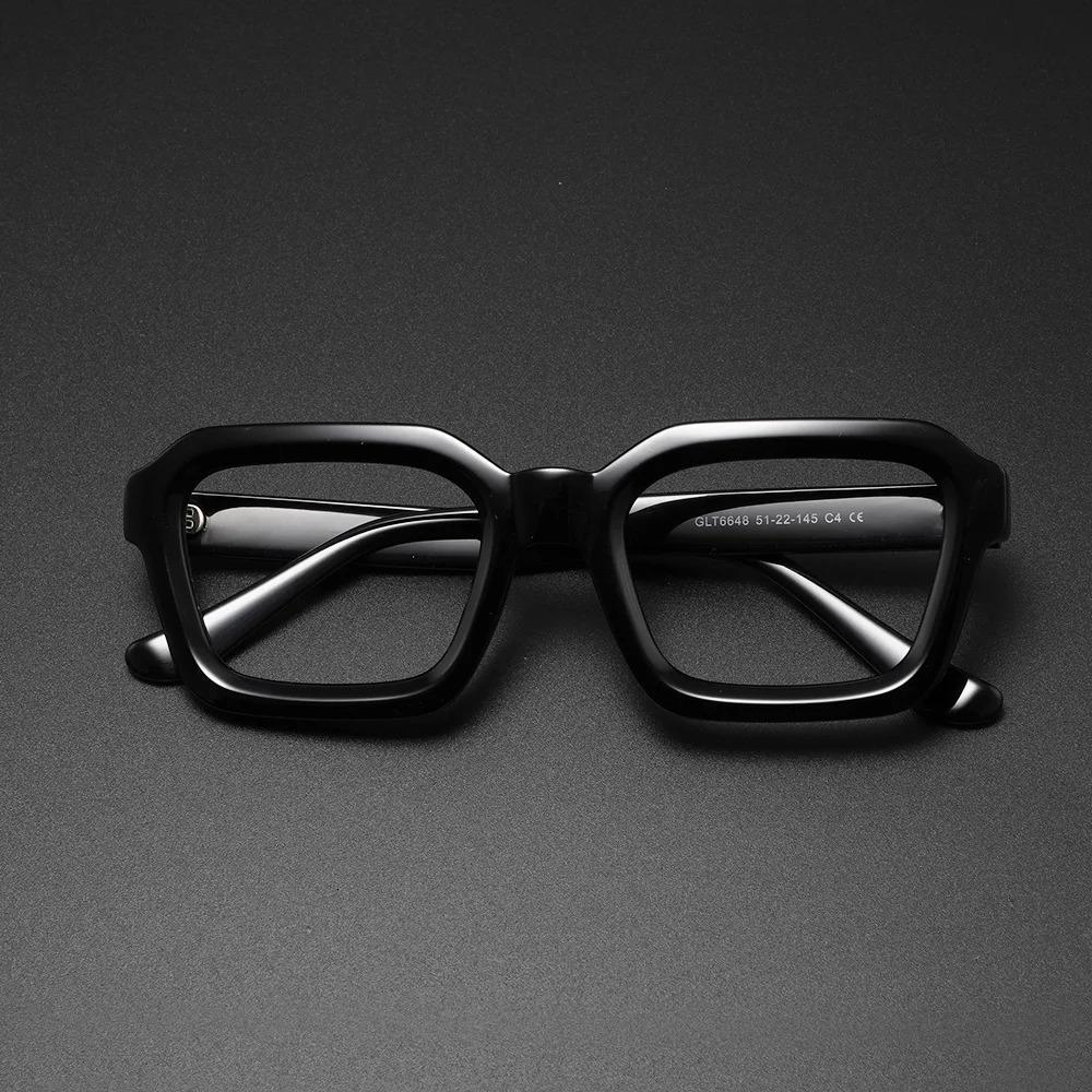 Handmade Acetate Sunglasses Eyeglasses Frame Women for Men Square Thick Acetate Frame UV400 Driving Sun Glasses Optics Eyewear 250610