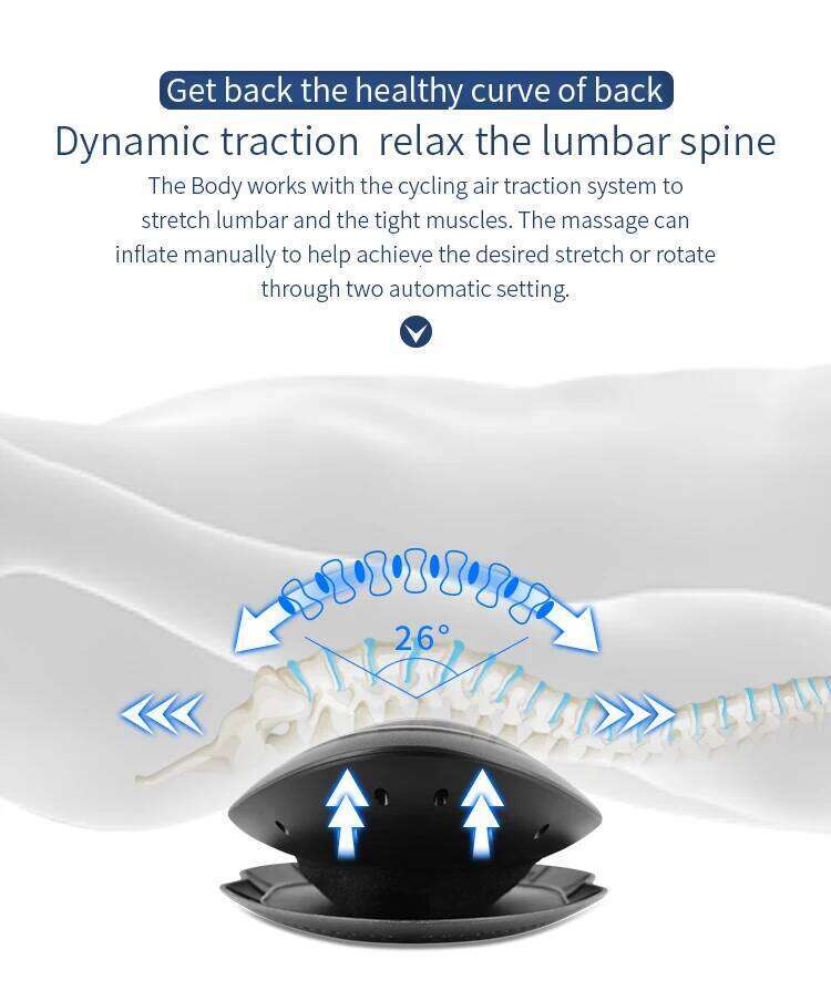 Multi-Level Adjustable Back Vibration Electric Waist Massager Lumbar Traction Device Iatable Hot Compress Spine