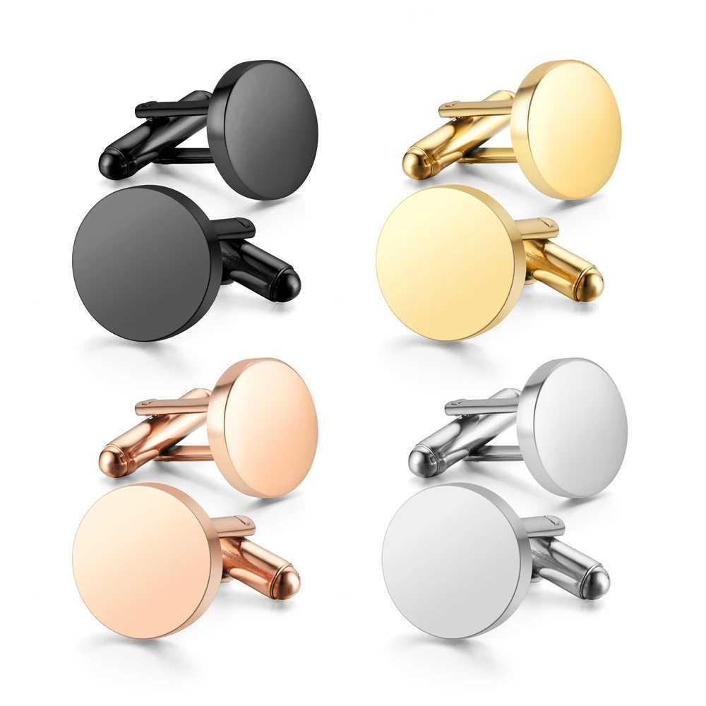 2pcs Mirror Polish Stainless Steel Blank Round Cufflinks For Mens DIY Jewelry Clothes Accessories 15mm/18mm/120mm Wholesale XJ250614