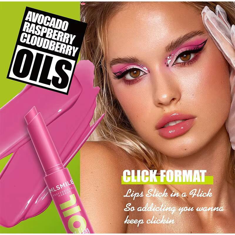 Jelly Solid Gloss Make-up Hydrating Mirror Red Brown Clear Moisturizing Lip Tint Nature Nude Lipstick Pen Cosmetics happy