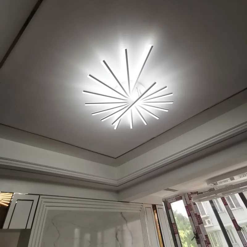 LED Spiral Ceiling Light Living Room Bedroom Kitchen Bathroom Modern Home Decoration Acrylic Ceiling Lamp Black White GoldXJ2500613