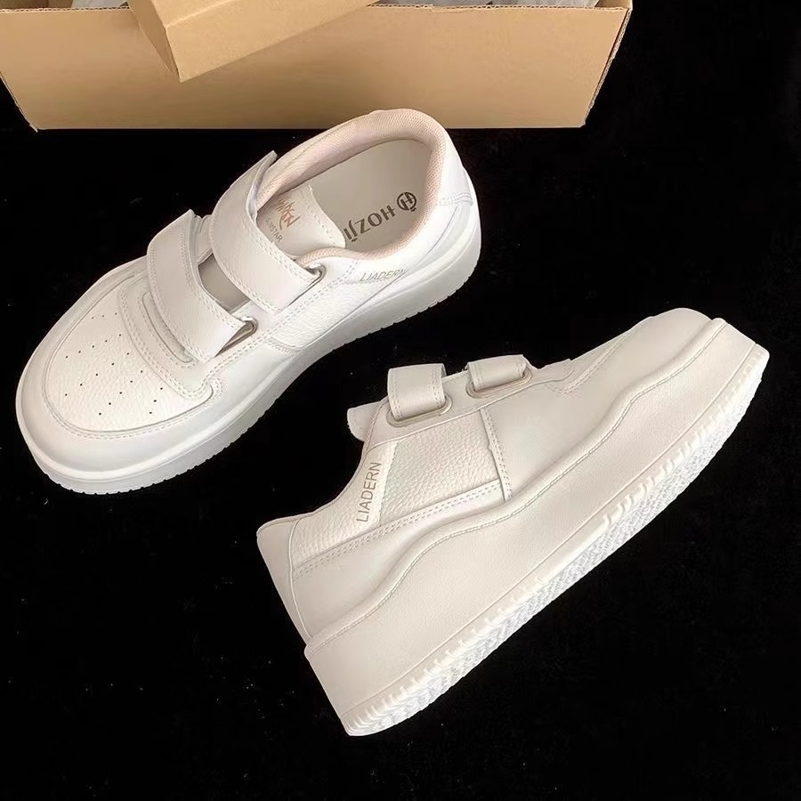 Ddmysports Trendy Magic Tape Women S Shoes New Summer Thick Sole Platform Casual Spring Autumn White Sneakers Outdoor Shoes