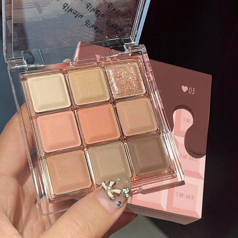 Black Pink Smoky Eye Shadow Pearlescent Matte Chocolate Eyeshadow Palette Long Lasting Eyes Base Shade Powder Cosmetics