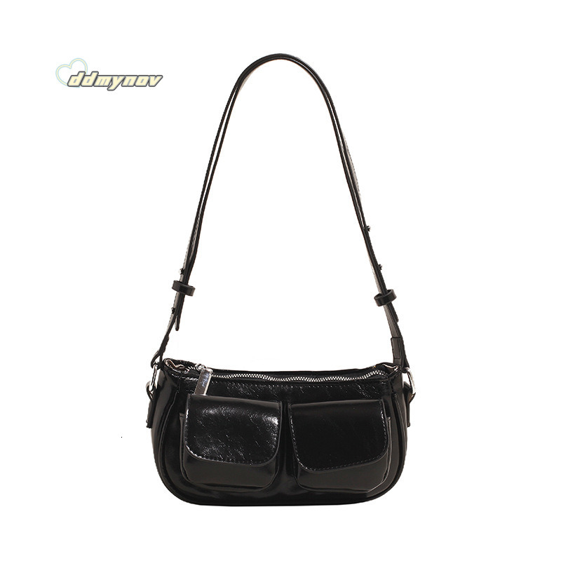 Korean Niche Underarm for Women Summer 2024 New Fashion Motorcycle High-end Versatile Handbag Crossbody Bag ddmynov