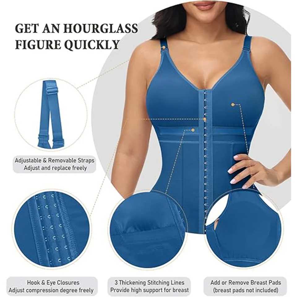 High Compression Girdle for Women Bbl Corset Post Surgery Full Body Shapewear Push Up Abdominal Control Slimming Seamless Shapewear XJ250614